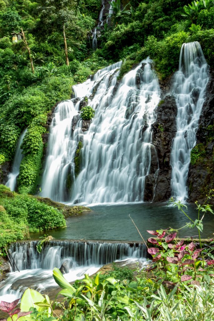 Cascada rodeada de vegetación: otro motivo para visitar Bali